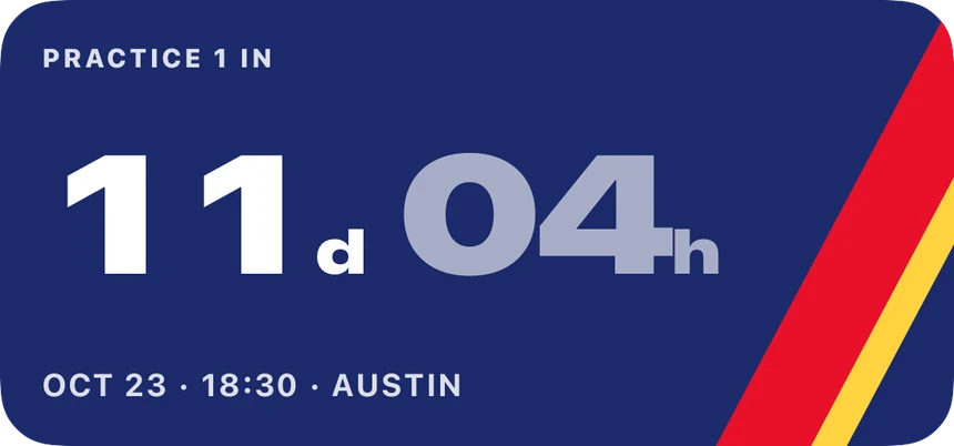 Countdown widget: practice in Austin in 11 days